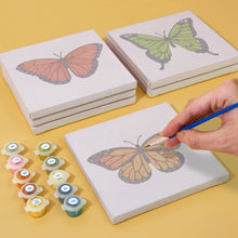 Afbeelding in Gallery-weergave laden, Mini Schilderen op Nummer 15x15cm (6 stuks) - Gekleurde Vlinder