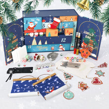 Afbeelding in Gallery-weergave laden, Schilderen op Nummer Adventskalender 2025 - Gezellig &amp; Feestelijk (Blauw - 12 deurtjes) Figured&#39;Art