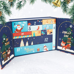 Schilderen op Nummer Adventskalender 2025 - Gezellig & Feestelijk (Blauw - 12 deurtjes)