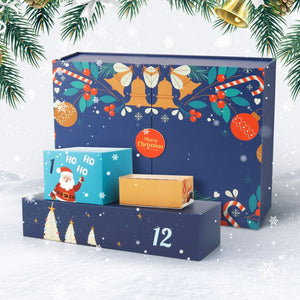 Schilderen op Nummer Adventskalender 2025 - Gezellig & Feestelijk (Blauw - 12 deurtjes)