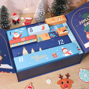 Schilderen op Nummer Adventskalender 2025 - Gezellig & Feestelijk (Blauw - 12 deurtjes)