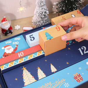 Schilderen op Nummer Adventskalender 2025 - Gezellig & Feestelijk (Blauw - 12 deurtjes)