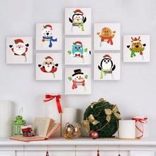 Afbeelding in Gallery-weergave laden, Mini Schilderen op Nummer 15x15cm (9 stuks) - Schattige Kerstpersonages