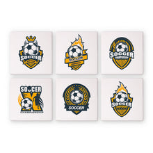 Afbeelding in Gallery-weergave laden, Mini Schilderen op Nummer 15x15cm (6 stuks) - Voetbal Logo Serie