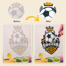 Afbeelding in Gallery-weergave laden, Mini Schilderen op Nummer 15x15cm (6 stuks) - Voetbal Logo Serie