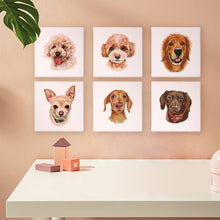 Afbeelding in Gallery-weergave laden, Mini Schilderen op Nummer 15x15cm (6 stuks) - Schattige Honden