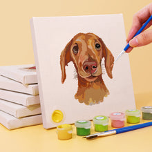 Afbeelding in Gallery-weergave laden, Mini Schilderen op Nummer 15x15cm (6 stuks) - Schattige Honden