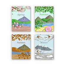 Afbeelding in Gallery-weergave laden, Mini Schilderen op Nummer 15x20cm (4 stuks) - Artistiek Kit Lente Zomer Herfst Winter