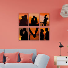 Afbeelding in Gallery-weergave laden, Mini Schilderen op Nummer 15x20cm (6 stuks) - Romantische Zonsondergang Silhouetten