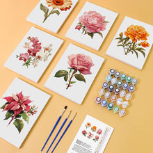 Afbeelding in Gallery-weergave laden, Mini Schilderen op Nummer 15x20cm (6 stuks) - Botanische Lentetuin