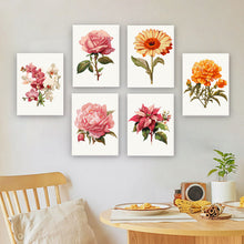 Afbeelding in Gallery-weergave laden, Mini Schilderen op Nummer 15x20cm (6 stuks) - Botanische Lentetuin
