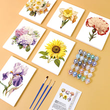 Afbeelding in Gallery-weergave laden, Mini Schilderen op Nummer 15x20cm (6 stuks) - Bloemenreis