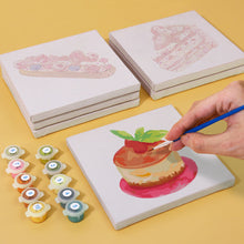 Afbeelding in Gallery-weergave laden, Mini Schilderen op Nummer 15x15cm (6 stuks) - Serie Zoete Desserts 1