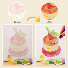 Afbeelding in Gallery-weergave laden, Mini Schilderen op Nummer 15x15cm (6 stuks) - Serie Zoete Desserts 1