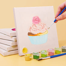 Afbeelding in Gallery-weergave laden, Mini Schilderen op Nummer 15x15cm (6 stuks) - Serie Zoete Desserts 2