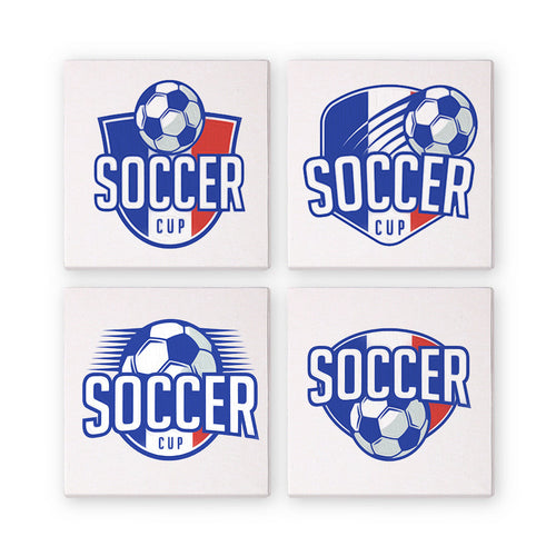 Mini Schilderen op Nummer 15x15cm (4 stuks) - Voetbalbeker