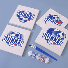 Afbeelding in Gallery-weergave laden, Mini Schilderen op Nummer 15x15cm (4 stuks) - Voetbalbeker