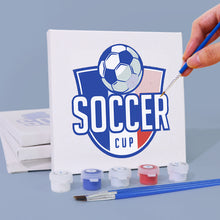 Afbeelding in Gallery-weergave laden, Mini Schilderen op Nummer 15x15cm (4 stuks) - Voetbalbeker