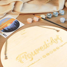 Afbeelding in Gallery-weergave laden, Schilderen op Nummer op Houten Schijf - Wintermandala