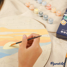 Afbeelding in Gallery-weergave laden, Schilderen op Nummer op Houten Schijf - Wintermandala