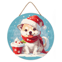 Afbeelding in Gallery-weergave laden, Schilderen op Nummer op Houten Schijf - Kerstpuppy