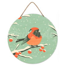 Afbeelding in Gallery-weergave laden, Schilderen op Nummer op Houten Schijf - Winter roodborstje