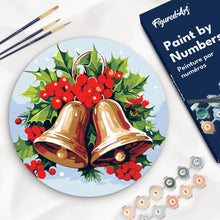 Afbeelding in Gallery-weergave laden, Schilderen op Nummer op Houten Schijf - Kerstklokken