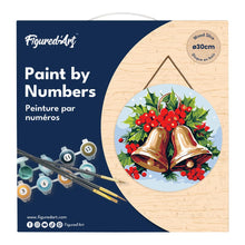 Afbeelding in Gallery-weergave laden, Schilderen op Nummer op Houten Schijf - Kerstklokken