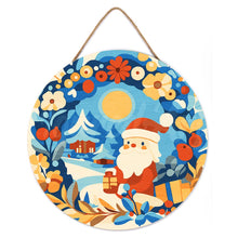 Afbeelding in Gallery-weergave laden, Schilderen op Nummer op Houten Schijf - Krans en Kerstman