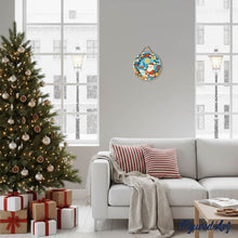 Afbeelding in Gallery-weergave laden, Schilderen op Nummer op Houten Schijf - Krans en Kerstman