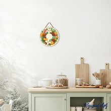 Afbeelding in Gallery-weergave laden, Schilderen op Nummer op Houten Schijf - Krans van dennen en citrus