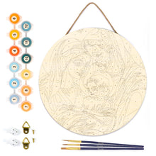 Afbeelding in Gallery-weergave laden, Schilderen op Nummer op Houten Schijf - Heilige Familie