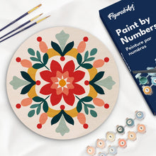 Afbeelding in Gallery-weergave laden, Schilderen op Nummer op Houten Schijf - Wintermandala