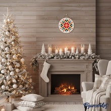 Afbeelding in Gallery-weergave laden, Schilderen op Nummer op Houten Schijf - Wintermandala