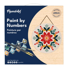 Afbeelding in Gallery-weergave laden, Schilderen op Nummer op Houten Schijf - Wintermandala