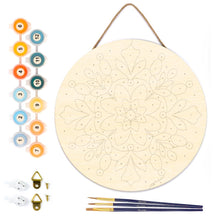 Afbeelding in Gallery-weergave laden, Schilderen op Nummer op Houten Schijf - Wintermandala