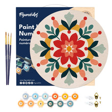 Afbeelding in Gallery-weergave laden, Schilderen op Nummer op Houten Schijf - Wintermandala