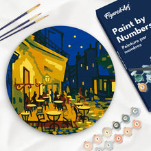 Afbeelding in Gallery-weergave laden, Schilderen op Nummer - Schilderen op Nummer op Houten Schijf - Van Gogh Café Terras bij Nacht