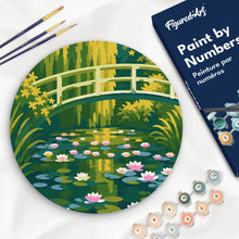 Afbeelding in Gallery-weergave laden, Schilderen op Nummer - Schilderen op Nummer op Houten Schijf - Waterlelies en Japanse brug - Monet