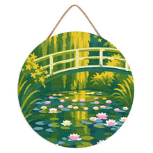 Afbeelding in Gallery-weergave laden, Schilderen op Nummer - Schilderen op Nummer op Houten Schijf - Waterlelies en Japanse brug - Monet