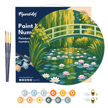 Afbeelding in Gallery-weergave laden, Schilderen op Nummer - Schilderen op Nummer op Houten Schijf - Waterlelies en Japanse brug - Monet
