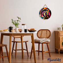 Afbeelding in Gallery-weergave laden, Schilderen op Nummer - Schilderen op Nummer op Houten Schijf - Gedurfd Abstract Kat