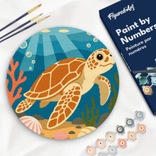 Afbeelding in Gallery-weergave laden, Schilderen op Nummer - Schilderen op Nummer op Houten Schijf - Schildpad