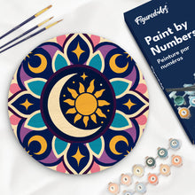 Afbeelding in Gallery-weergave laden, Schilderen op Nummer - Schilderen op Nummer op Houten Schijf - Hemelse mandala