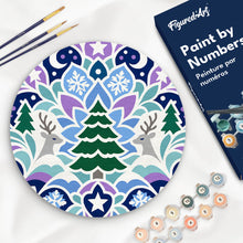 Afbeelding in Gallery-weergave laden, Schilderen op Nummer - Schilderen op Nummer op Houten Schijf - Kerstmandala