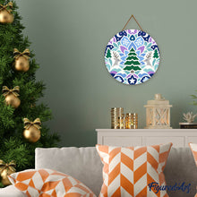 Afbeelding in Gallery-weergave laden, Schilderen op Nummer - Schilderen op Nummer op Houten Schijf - Kerstmandala