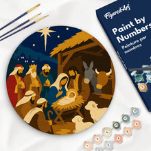 Afbeelding in Gallery-weergave laden, Schilderen op Nummer - Schilderen op Nummer op Houten Schijf - Kerststal
