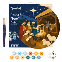 Afbeelding in Gallery-weergave laden, Schilderen op Nummer - Schilderen op Nummer op Houten Schijf - Kerststal