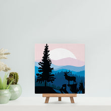 Afbeelding in Gallery-weergave laden, Mini Schilderen op Nummer met Frame - Majestueuze herten en landschap