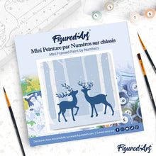 Afbeelding in Gallery-weergave laden, Mini Schilderen op Nummer met Frame - Ontmoeting met herten